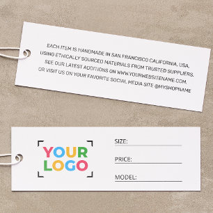 Etiqueta de Preço de Roupas Simples Logotipo de Ne
