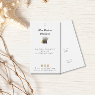 Etiqueta de preço de vestuário branco do logotip