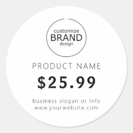 Etiqueta de preço do logotipo comercial simples