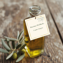 etiqueta de preço do ramo de oliveira elegante
