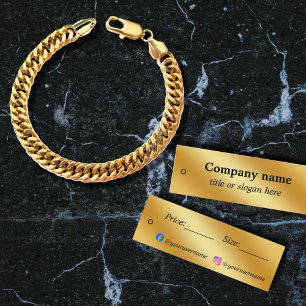Etiqueta de preço metálica de ouro de luxo