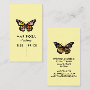 Etiqueta de preço personalizada Borboleta Monarca
