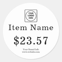 Etiqueta de Preço Personalizada Simples | Logotipo