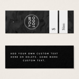 Etiqueta de preço preto marmoreado escuro