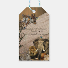 Etiqueta de Presente Africano Safari Wildlife