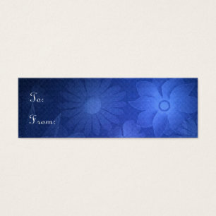 Etiqueta de Presente Azul Floral