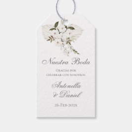 Etiqueta de presente Boho Wedding em espanhol