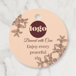Etiqueta de Presente Café Boho Preparado com Cuida
