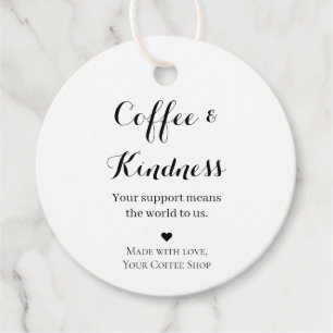 Etiqueta de Presente Café & Gentileza Round Café