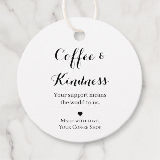 Etiqueta de Presente Café & Gentileza Round Café