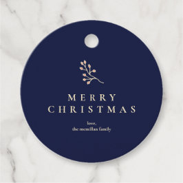 Etiqueta de Presente Clássica de Padrão Floral de