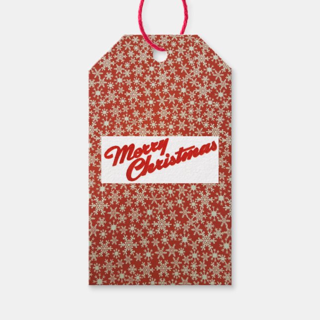 Etiqueta de Presente com Flocos de Neve (Frente)