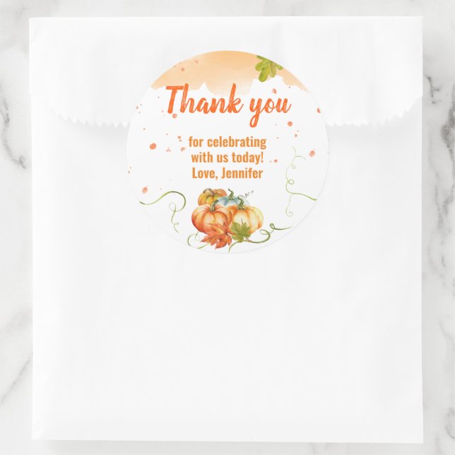 Etiqueta de Presente da Colheita de Abóboras de Ou (Bolsa)