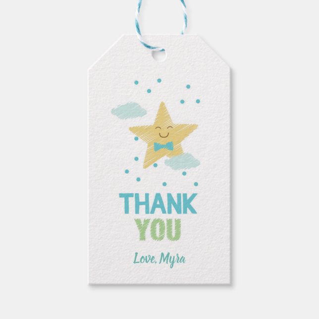 Etiqueta de Presente da Estrela Azul (Frente)