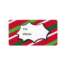 Etiqueta de Presente da Faixa de Natal