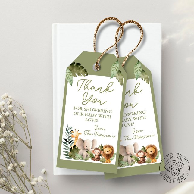 Etiqueta de presente de agradecimento para bebê an (Criador carregado)