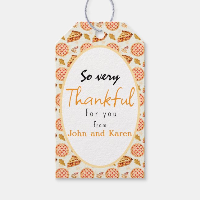 Etiqueta de presente de agradecimento personalizad (Frente)