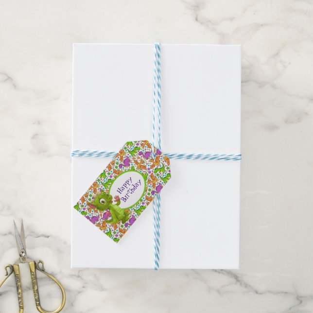 Etiqueta de Presente de Aniversário Feliz para Cri (Com cordão)