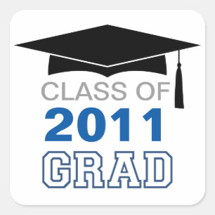 etiqueta de presente de ano de graduação de boné e