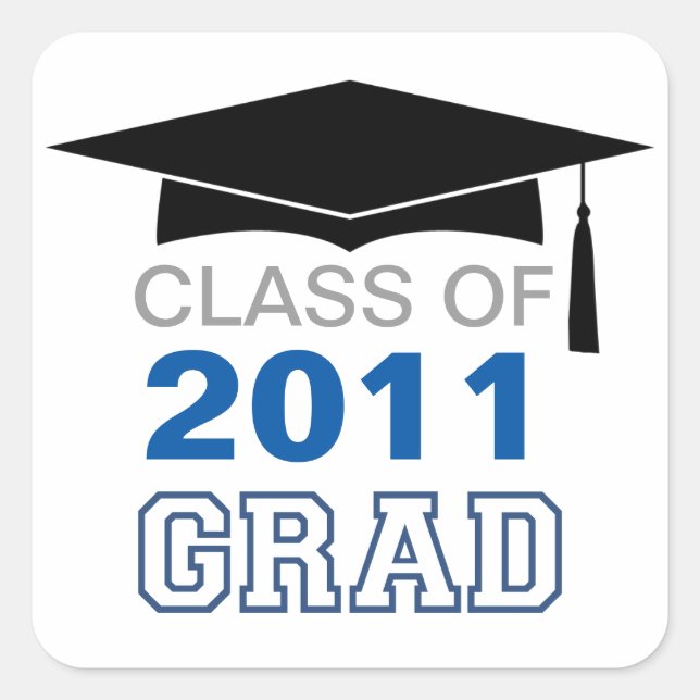 etiqueta de presente de ano de graduação de boné e (Frente)