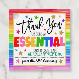 Etiqueta de Presente de Apreciação do Funcionário