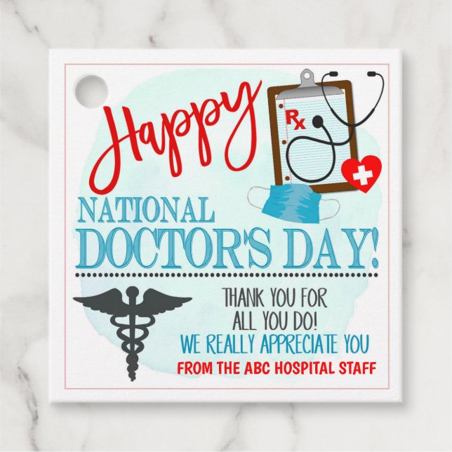 Etiqueta de Presente de Apreciação Médica (Frente)