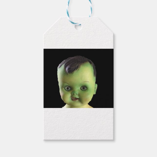 Etiqueta de presente de bebê assustador (Frente)