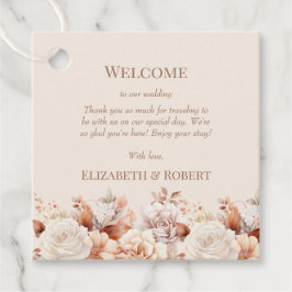 Etiqueta de Presente de Boas-Vindas de Casamento e