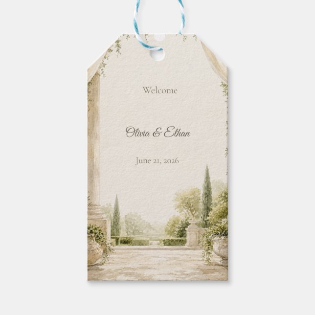 Etiqueta de Presente de Boas-vindas para Casamento (Frente)