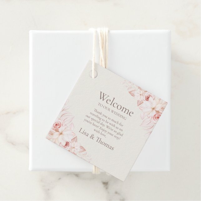 Etiqueta de Presente de Boas-Vindas para Casamento (In Situ)