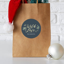 Etiqueta de Presente de Brilho de Natal EDITÁVEL