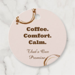 Etiqueta de Presente de Café Conforto Calmo Rústic