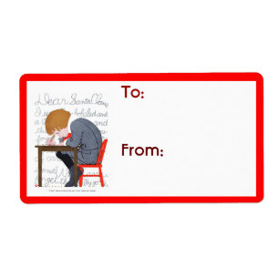 Etiqueta de presente de carta de Natal