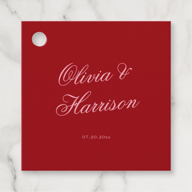 Etiqueta de Presente de Casamento com Letra de For (Frente)