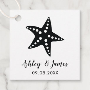 Etiqueta de Presente de Casamento de Starfish, Fav