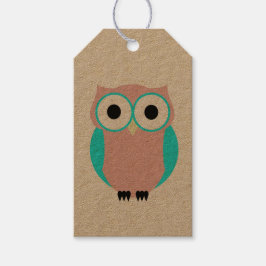 Etiqueta De Presente De Chá de fraldas De Coruja A