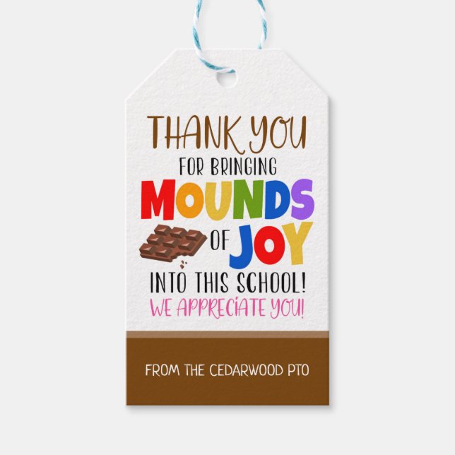 Etiqueta de presente de chocolate doce (Frente)