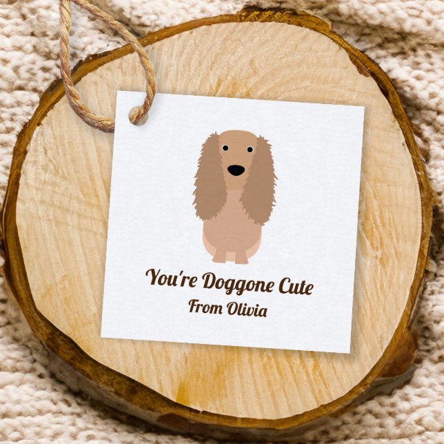 Etiqueta de Presente de Cocker Spaniel, Festa de C (Criador carregado)