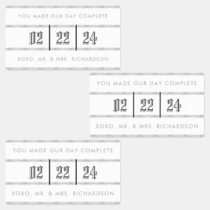 Etiqueta de Presente de Cristal com Letra Negra