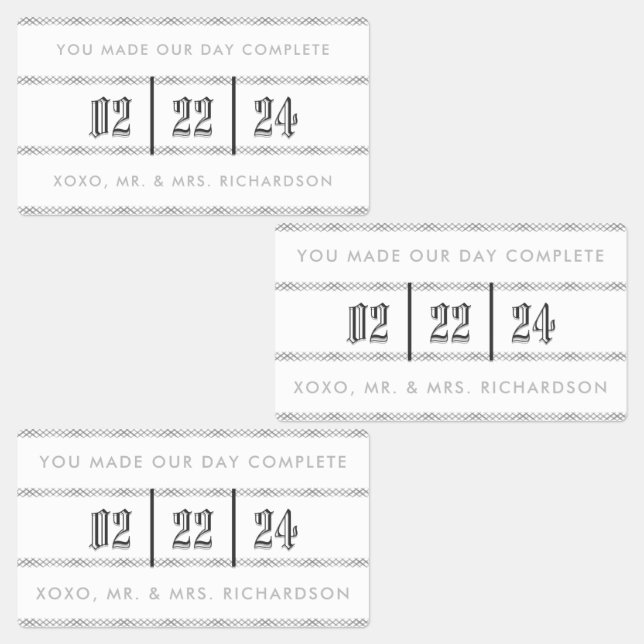 Etiqueta de Presente de Cristal com Letra Negra (Grupo)