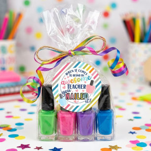 Etiqueta de Presente de Esmalte Semana de Apreciaç