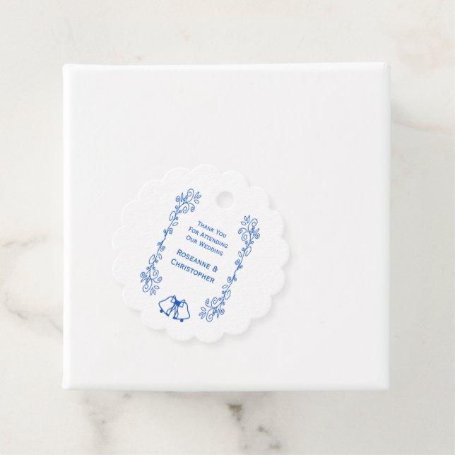 Etiqueta de Presente de Favor de Casamento Sininho (In Situ)