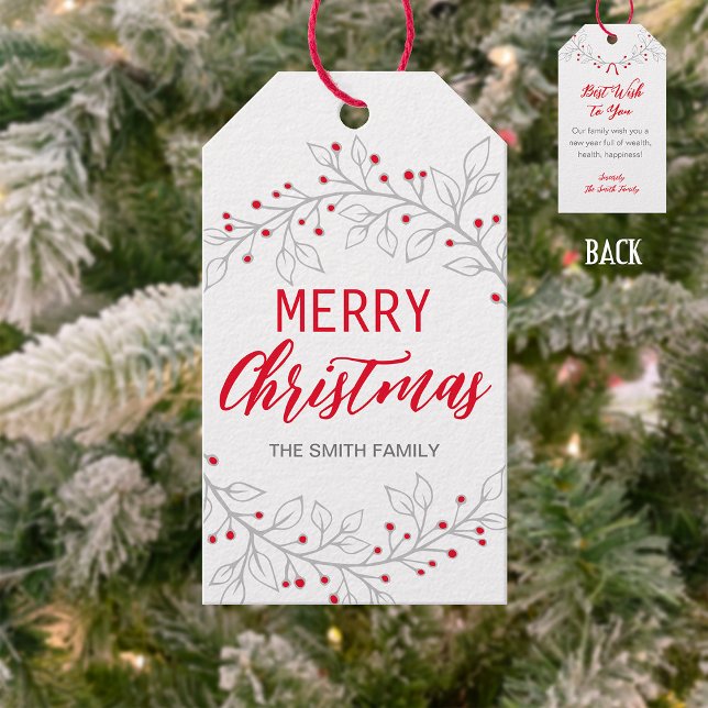 Etiqueta de presente de Feliz Natal/Felizes Festas (Criador carregado)