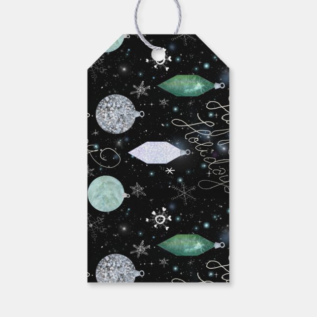 Etiqueta de presente de Feriado Elegante Simples P (Verso)