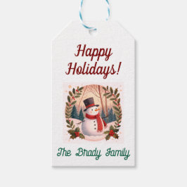 Etiqueta de presente de feriado personalizado