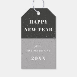 Etiqueta de Presente de Férias Geométrica de Ano N