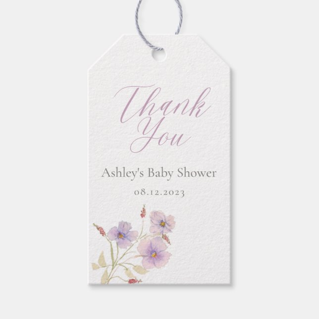 Etiqueta de Presente de Flor Silvestre (Frente)