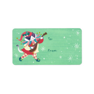 Etiqueta de Presente de Gato de Jester Meowgical d