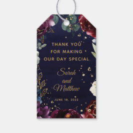 Etiqueta de Presente de Marinho Burgundy