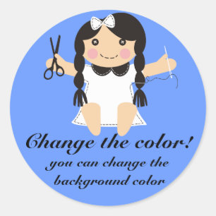 Etiqueta de presente de maruca de costura personal